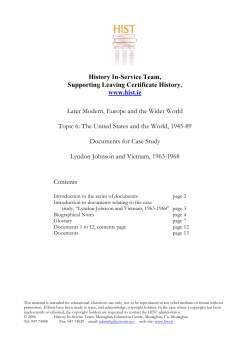 Johnson and Vietnam, 1963-1968