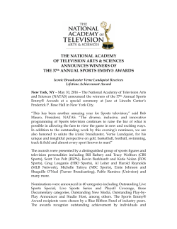 outstanding sports personality - The National Academy of Television