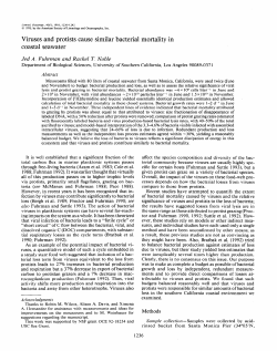 FUHRMAN, JED A., AND RACHEL T. NOBLE. Viruses and protists