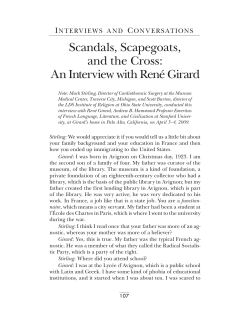 Scandals, Scapegoats, and the Cross