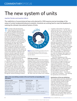 The new system of units