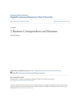 2. Business Correspondence and Resumes