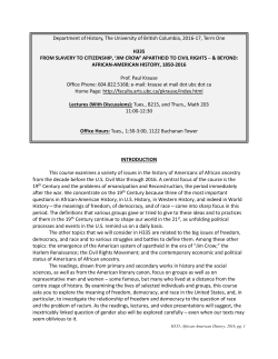 Department of History, The University of British