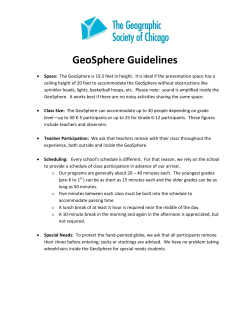 GeoSphere Guidelines - The Geographic Society of Chicago