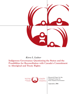 NCFNG | Indigenous Governance: Questioning The Status and The
