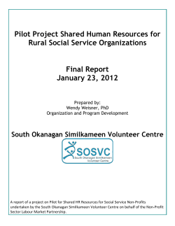 Pilot Project Shared Human Resources for Rural Social Service