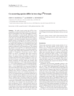 Co-occurring species differ in tree