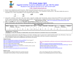Fifth Grade Summer Math