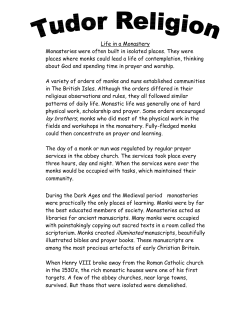 Life in a Monastery - First For Education