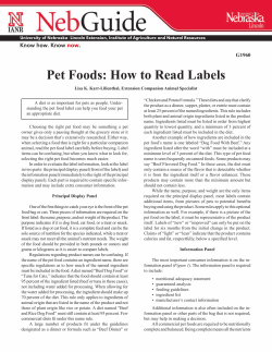 Pet Foods: How to Read Labels - University of Nebraska&ndash;Lincoln