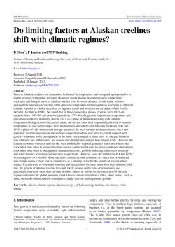 Do limiting factors at Alaskan treelines shift with climatic regimes?
