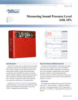 Measuring Sound Pressure Level with APx