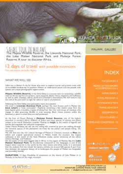Safari tour in Malawi.pages