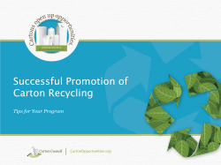Successful Promotion of Carton Recycling