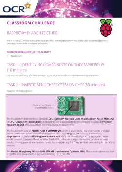 CLASSROOM CHALLENGE RASPBERRY PI ARCHITECTURE