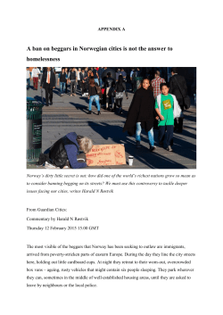 A ban on beggars in Norwegian cities is not the answer to