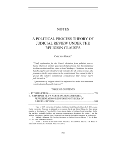 a political process theory of judicial review