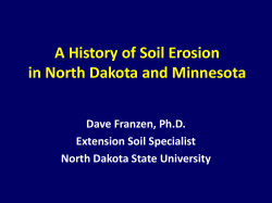 A History of Soil Erosion in North Dakota and Minnesota