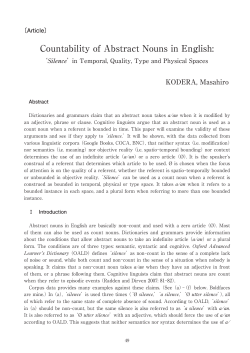 Countability of Abstract Nouns in English: