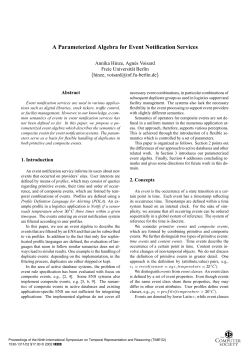 A Parameterized Algebra for Event Notification Services