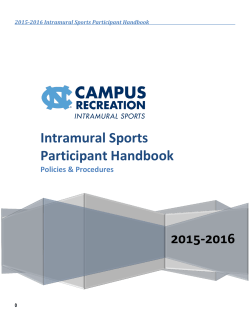 Intramural Sports Participant Handbook