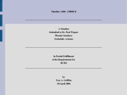 Timeline - The CrossWire Bible Society