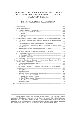 quasi-marital children - FSU College of Law