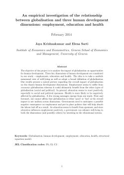 An empirical investigation of the relationship between globalisation
