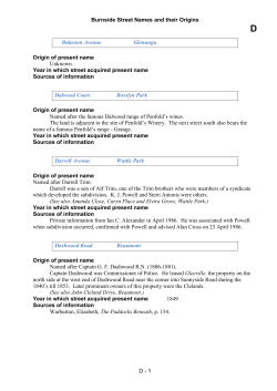 Street name - Burnside Historical Society
