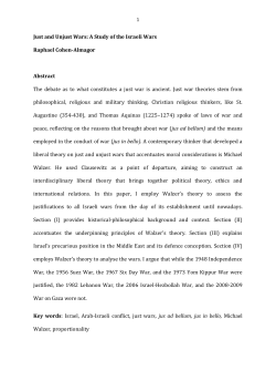 Just and Unjust Wars: A Study of the Israeli Wars (PDF