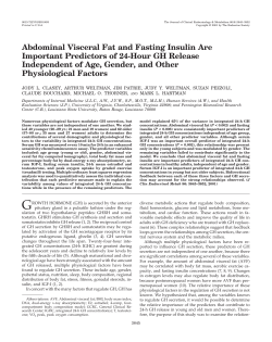 Abdominal Visceral Fat and Fasting Insulin Are Important Predictors