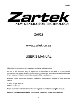manual for ZA-502