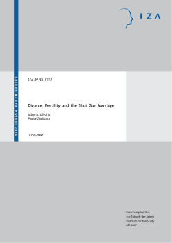 Divorce, Fertility and the Shot Gun Marriage