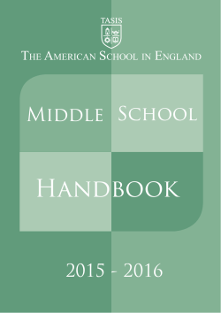 Handbook - TASIS The American School in England