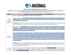 final 2015 and 2016 rules changes