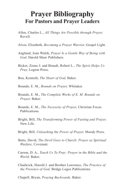 Prayer Bibliography