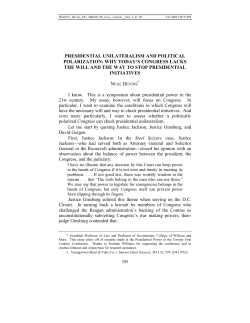 PRESIDENTIAL UNILATERALISM AND POLITICAL POLARIZATION