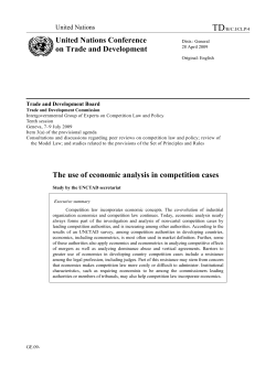 The use of economic analysis in competition cases