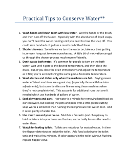 Practical Tips to Conserve Water**
