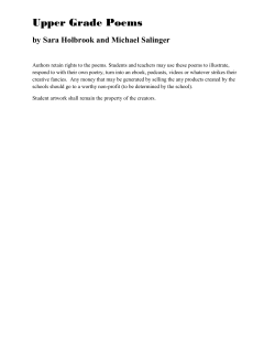 Upper Grade Poems