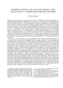 domesday book, the geld de moneta and monetagium