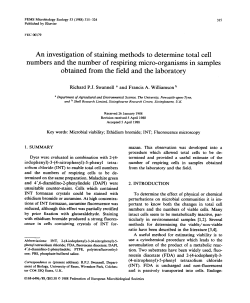 An investigation of staining methods to determine total cell numbers