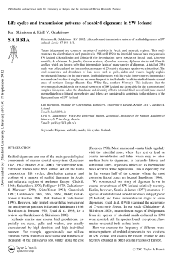 Life cycles and transmission patterns of seabird digeneans
