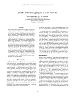Scalable Preference Aggregation in Social Networks