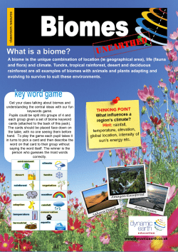 A biome is the unique combination of location