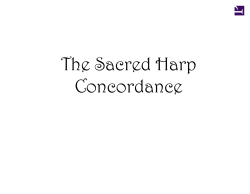 The Sacred Harp Concordance