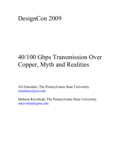 40/100 Gbps Transmission Over Copper