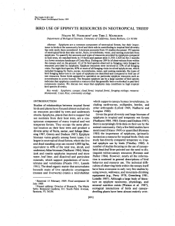 BIRD USE OF EPIPHYTE RESOURCES IN NEOTROPICAL TREES1