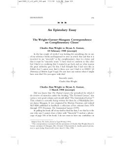 An Epistolary Essay - American Bar Association