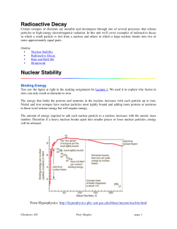 Radioactive Decay Nuclear Stability